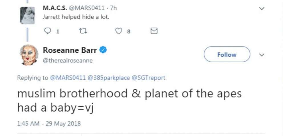 tweet de Roseanne Barr
