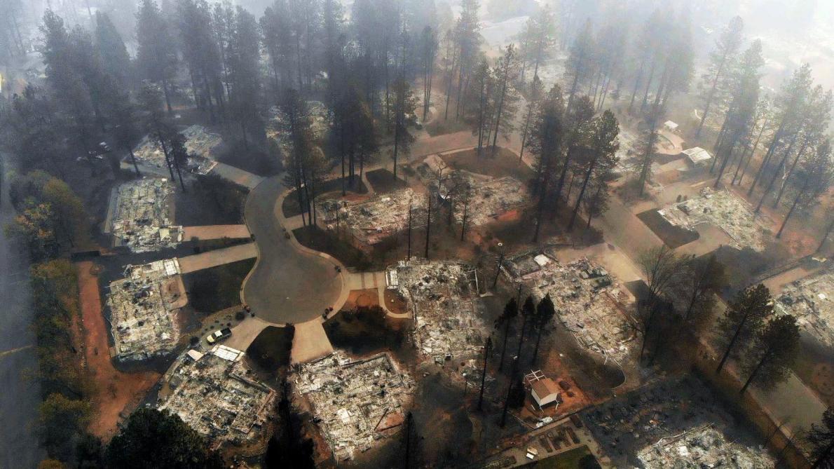 PG&E — Camp Fire et Paradise en Californie (novembre 2018)